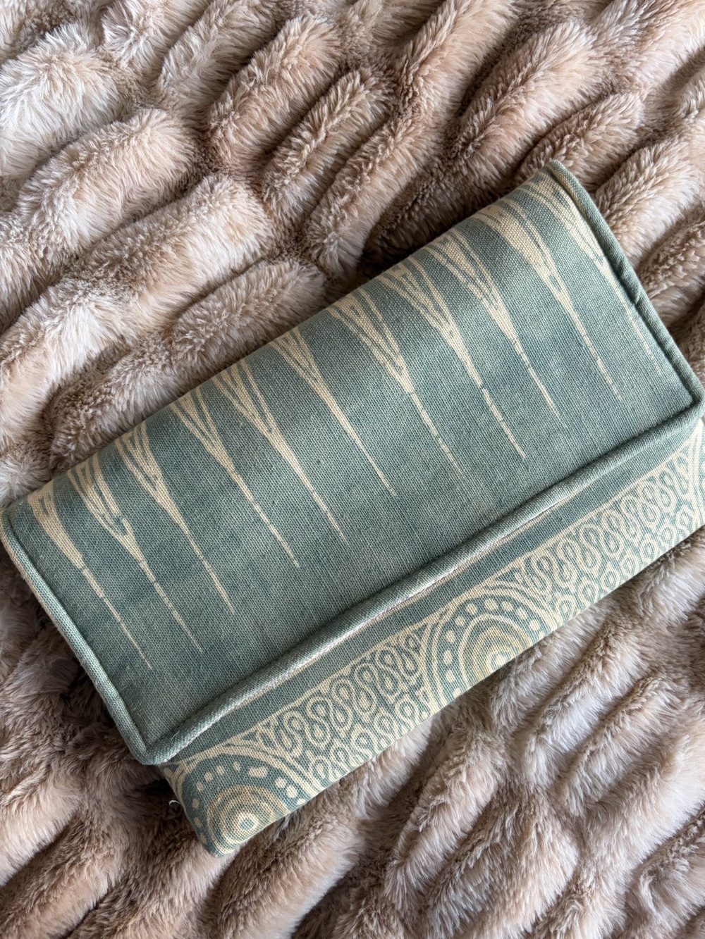 Printed Canvas Clutch